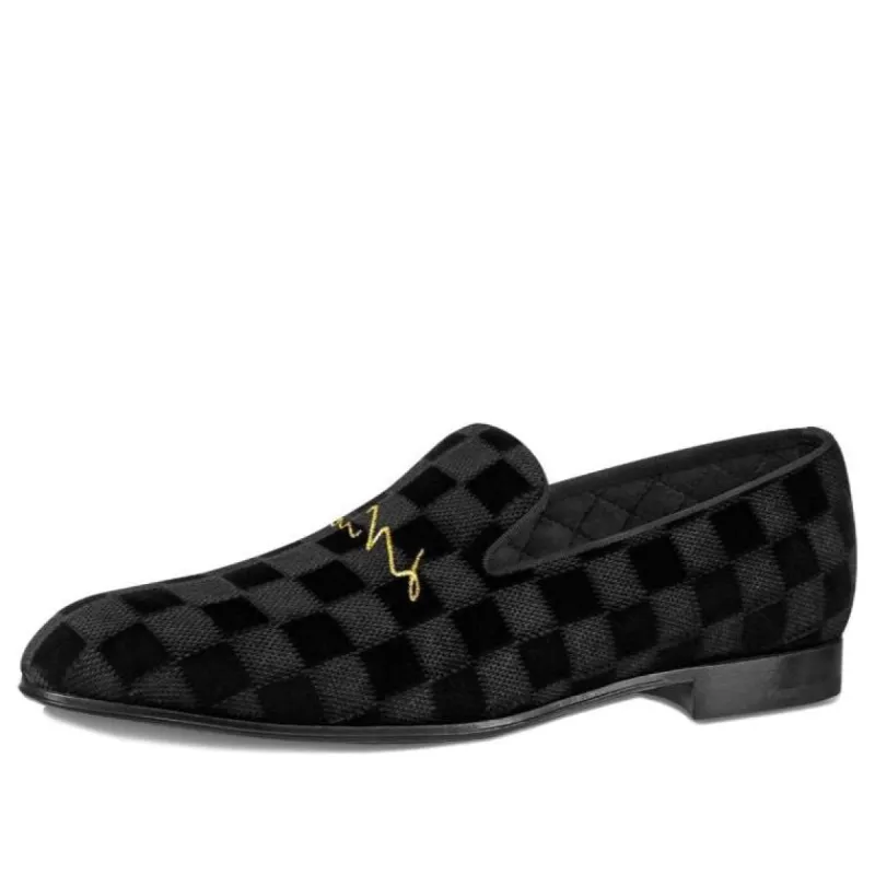 LOUIS VUITTON Auteuil Velvet Shoes 'Black' 1A4OO3 sold by KicksCrew