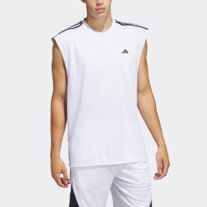 adidas All-World Sleeveless Tank Top 'White Black' IC2468 sold by KicksCrew