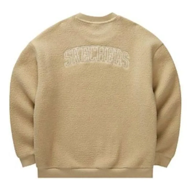 Skechers Letter Printed Crew Sweater 'Tan' L322U091-028R sold by KicksCrew