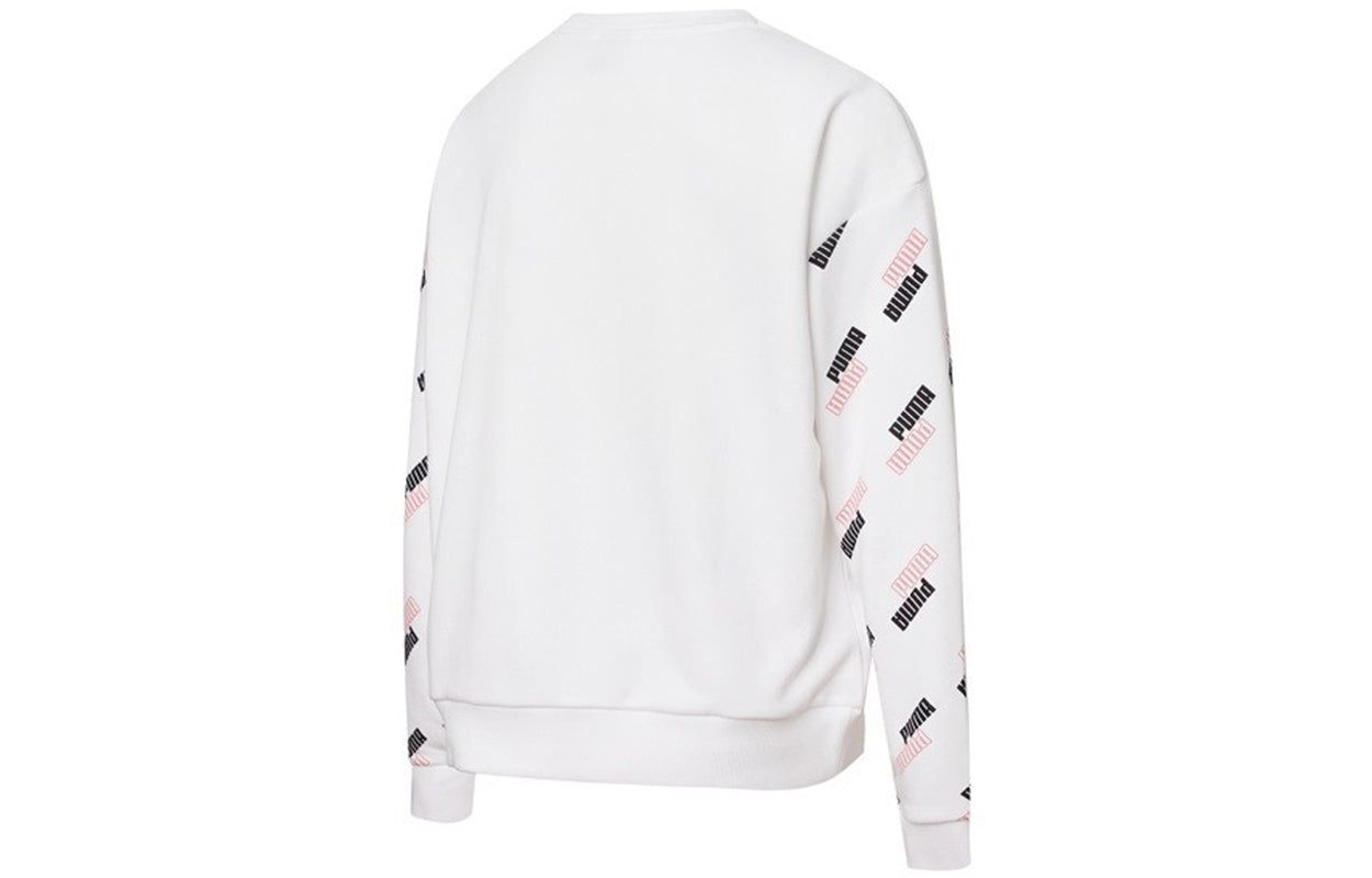 (WMNS) Puma Power Aop Crew Sweater 'White' 847695-02 sold by KicksCrew product image thumbnail 2