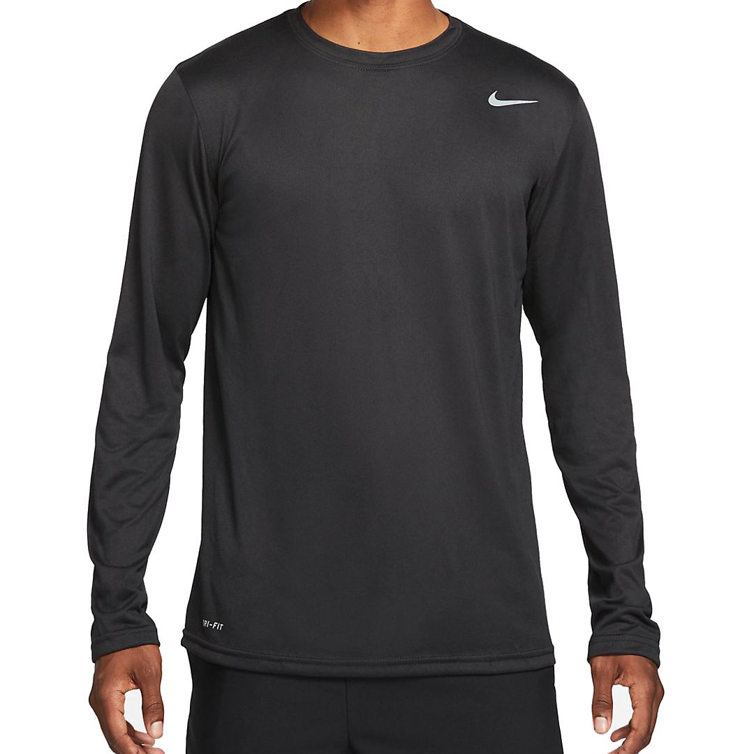 Nike Team Legend Long Sleeve Training Tee 'Black' 727980-010 sold by KicksCrew