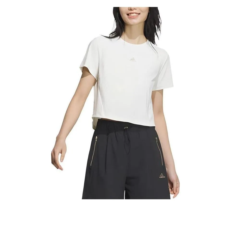 (WMNS) adidas MODERN TECH T-shirt 'White' JI9806 sold by KicksCrew