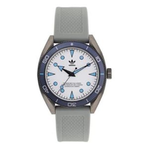 adidas Unisex Gray Silicone Strap Watch 'Grey White' AOFH220032I sold by KicksCrew