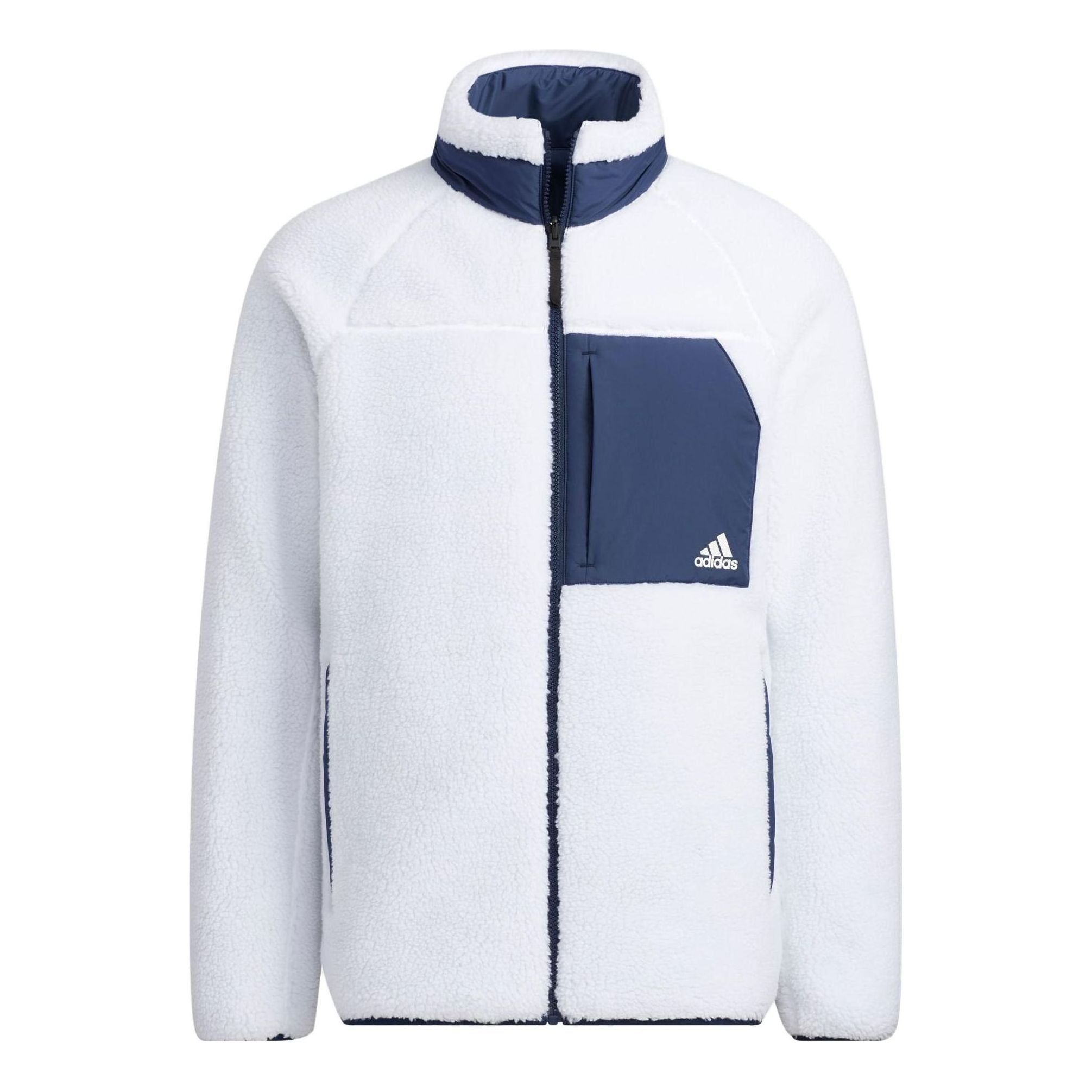 adidas Originals Midnight Fleece Sherpa Reversible Jacket 'White Navy' H23092 sold by KicksCrew