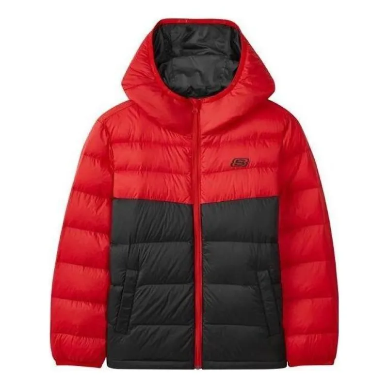 (GS) Skechers Down Jacket 'Red Black Blue Pink White' L321K108 sold by KicksCrew