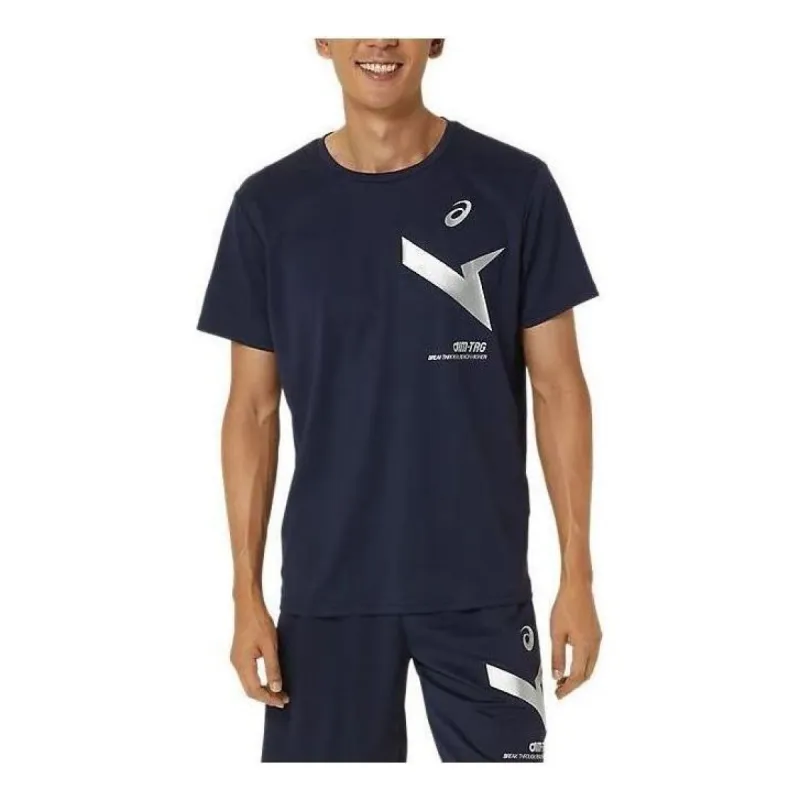 Asics A-I-M Dry Short Sleeve T-Shirt 'Midnight' 2031E555-400 sold by KicksCrew