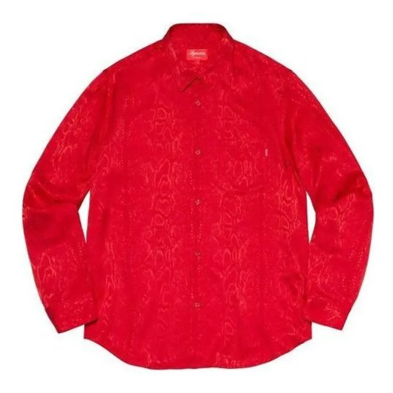 Supreme Floral Silk Jacquard Shirt 'Red' SUP-SS20-253 sold by KicksCrew