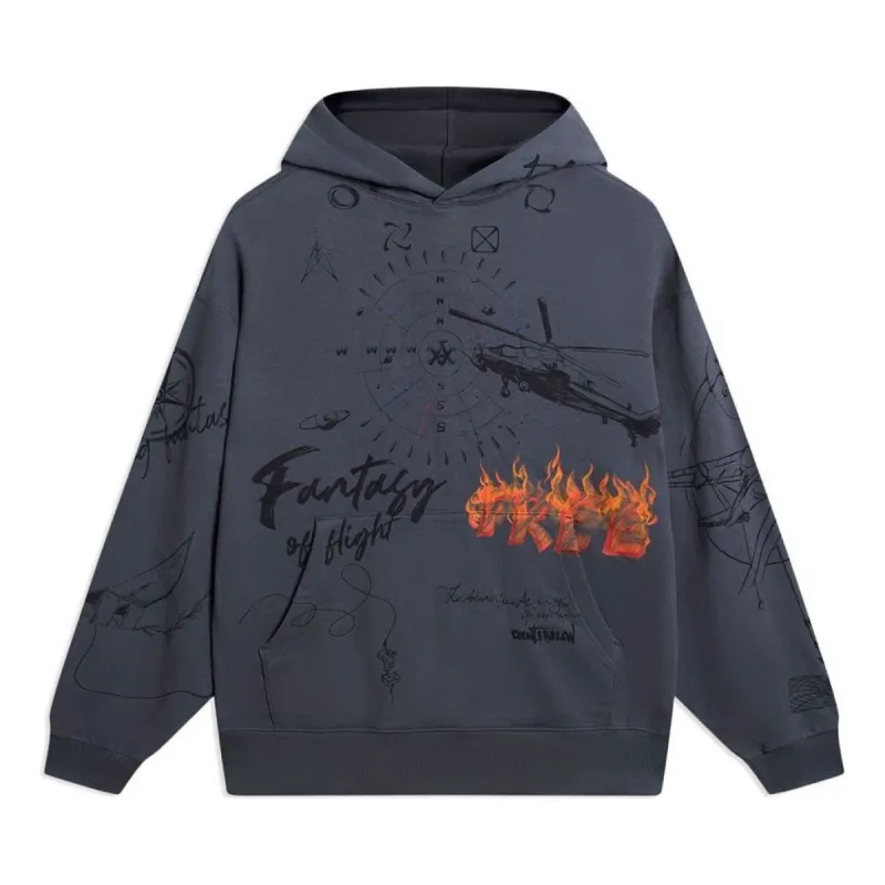 Li-Ning Counterflow Graphic Sweatshirt 'Storm Grey' AWDSH33-3 sold by KicksCrew
