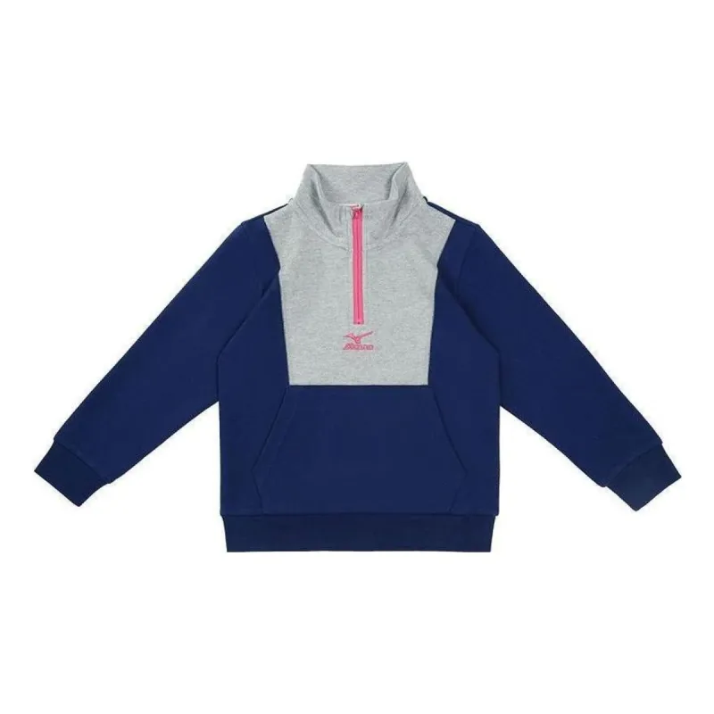 (GS) Mizuno Casual Half Zip Sweater 'Navy' 32CA3954 sold by KicksCrew