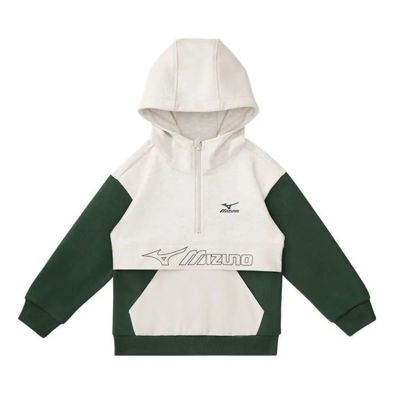 (GS) Mizuno Logo Hoodie 'Grey' 32CA3925 sold by KicksCrew