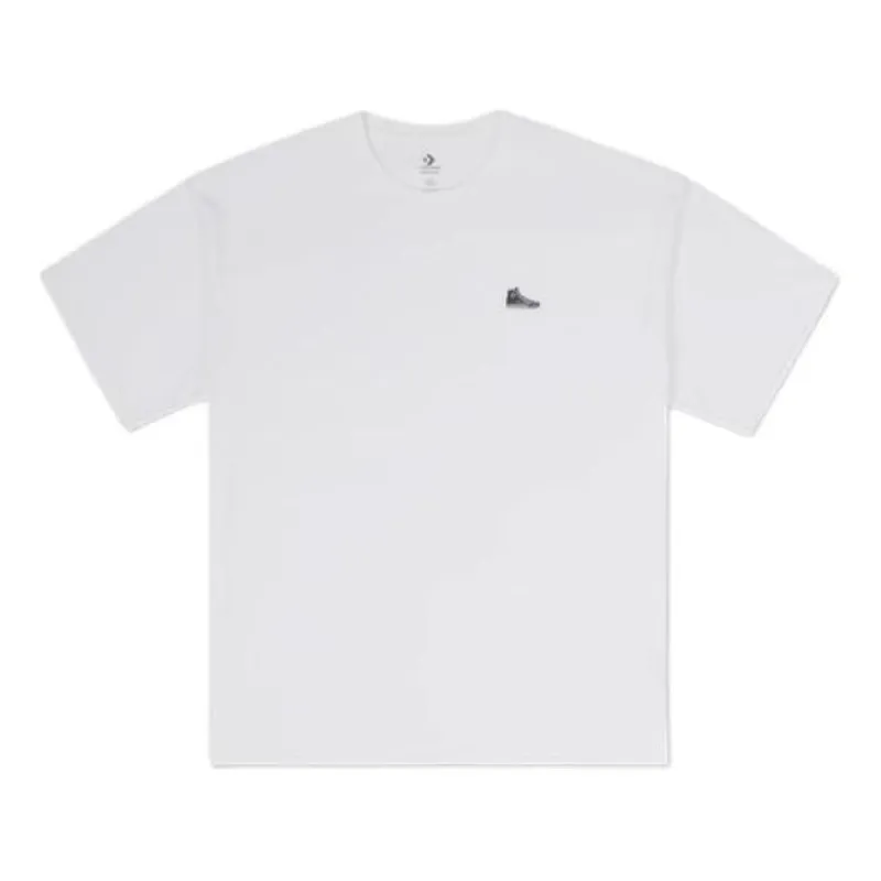 Converse Loose Sneaker Patch T-Shirt 'White' 10027239-A01 sold by KicksCrew