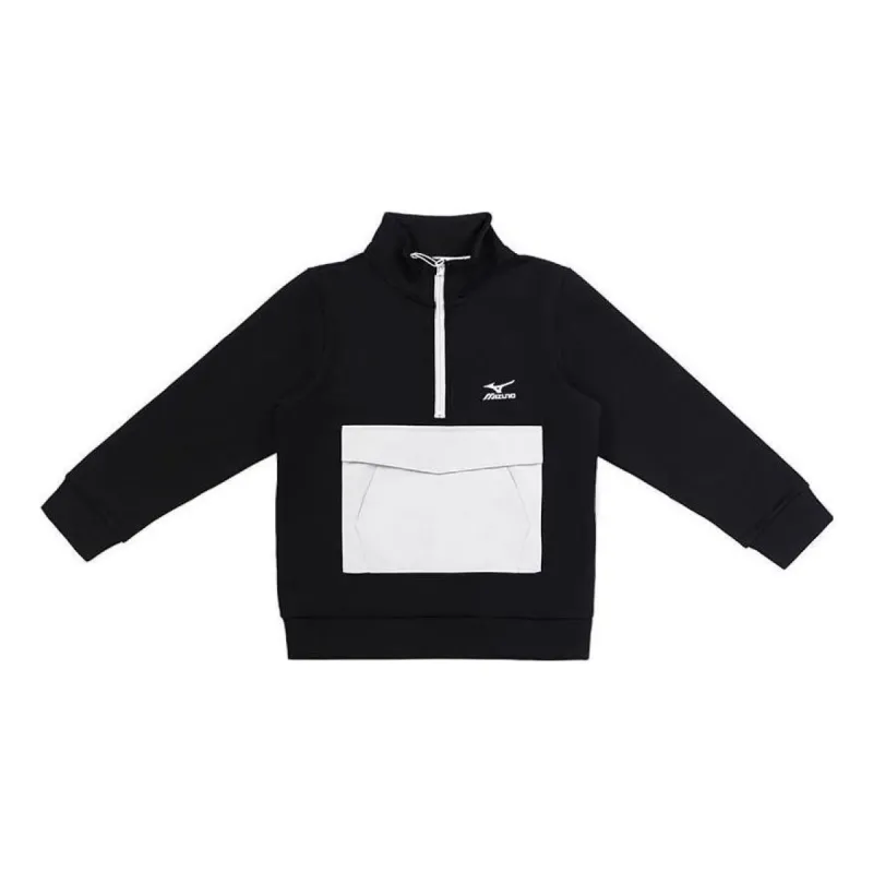 (GS) Mizuno Sportwear Half Zip Sweater 'Black' 32CA3911 sold by KicksCrew