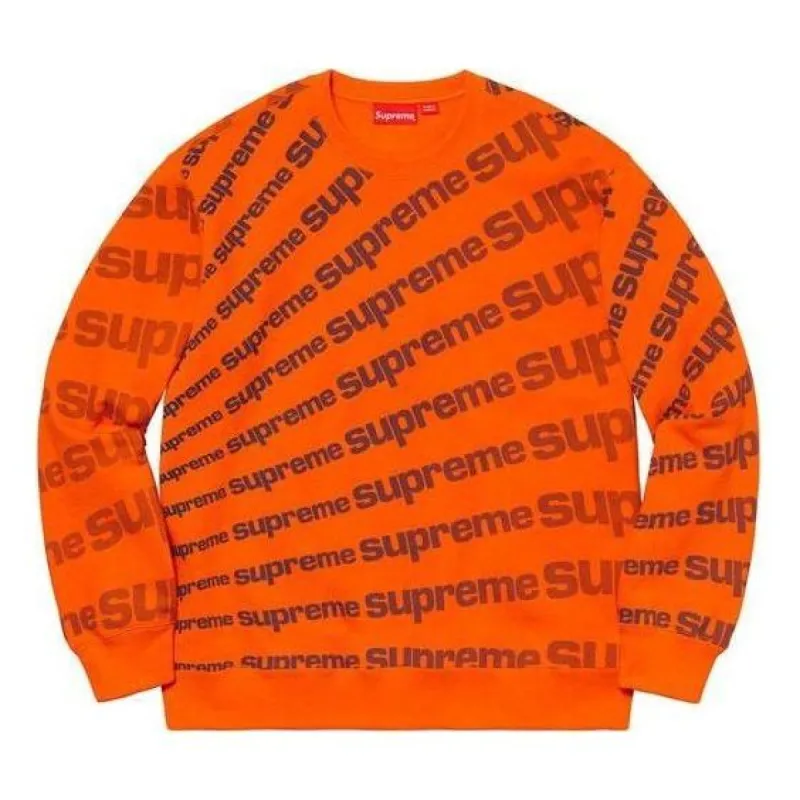 Supreme Radial Crewneck 'Orange Black' SUP-SS20-096 sold by KicksCrew