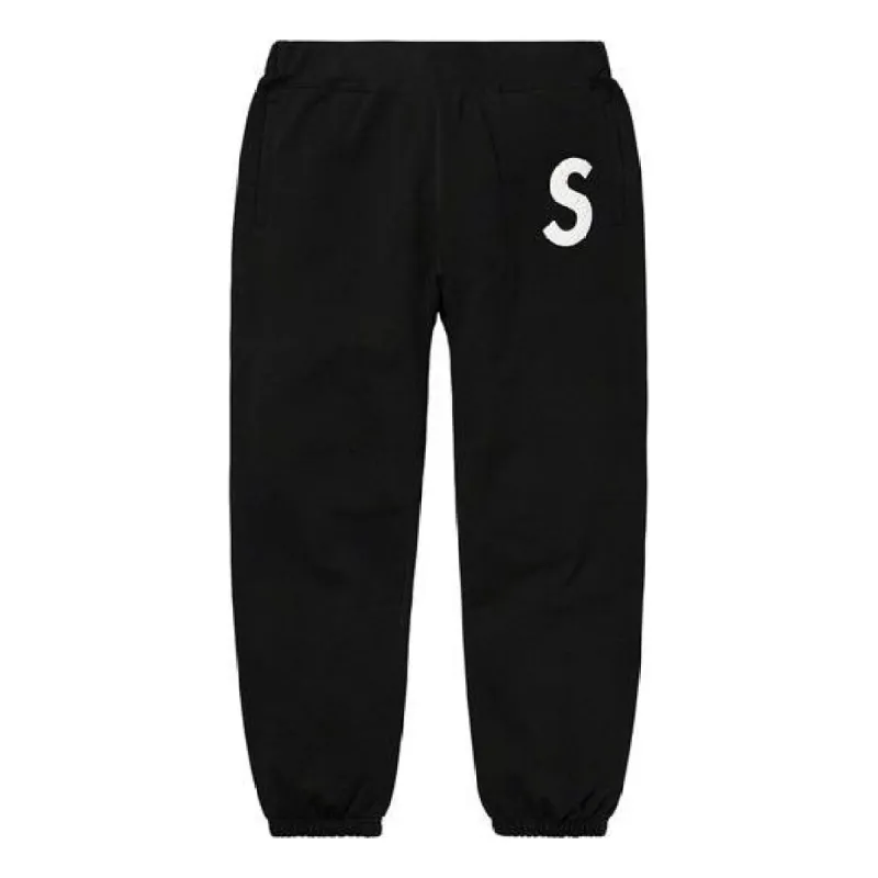 Supreme S Logo Sweatpants 'Black White' SUP-SS20-058 sold by KicksCrew