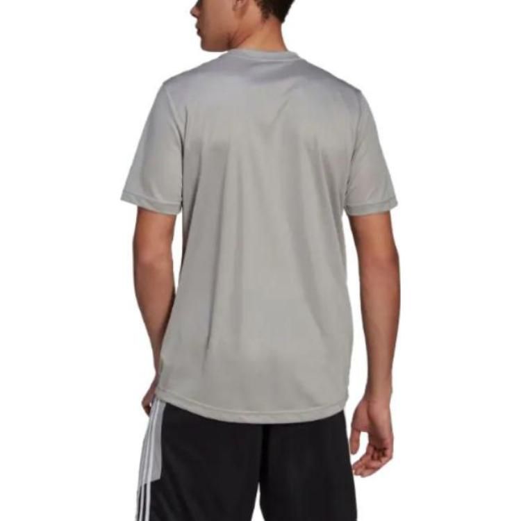 adidas AEROREADY Designed To Move Motion T-shirt 'Mgh Solid Grey White' GM2121 sold by KicksCrew product image thumbnail 2