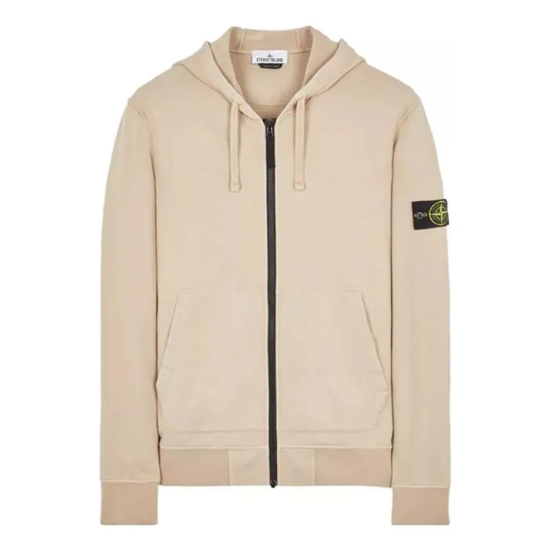STONE ISLAND Felpa Zipped Hoodie 'Dove Grey' 101564251-V0092 sold by KicksCrew