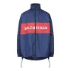 Balenciaga Logo Zip Up Jacket 'Blue Red' 561466TYD338065 sold by KicksCrew