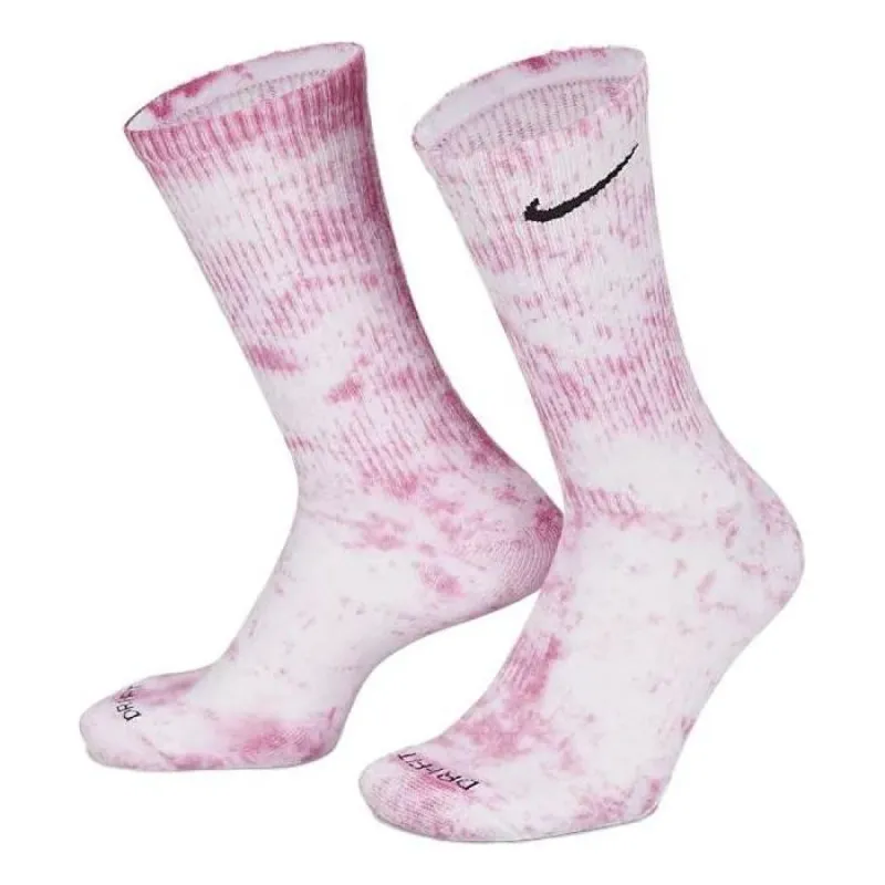 Nike Everyday Plus Cushioned Tie-Dye Crew Socks 2 Pairs 'Multi' DM3407-913 made by Nike