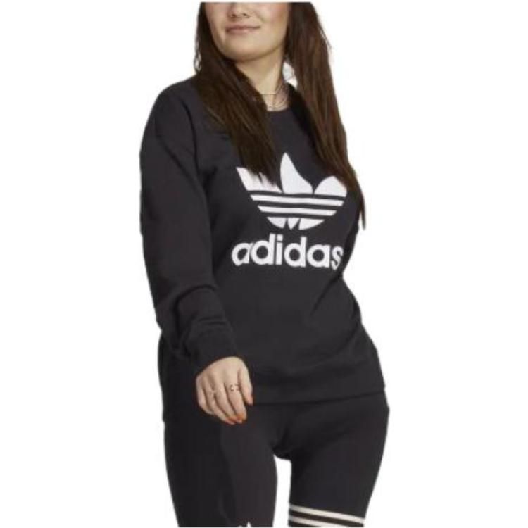 (WMNS) adidas Trefoil Crew Sweatshirt 'Black' IB7431 sold by KicksCrew product image thumbnail 4