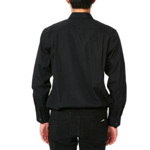 COMME des GARCONS PLAY Red Emblem Button Down 'Black' AZ-B002-051-1 sold by KicksCrew