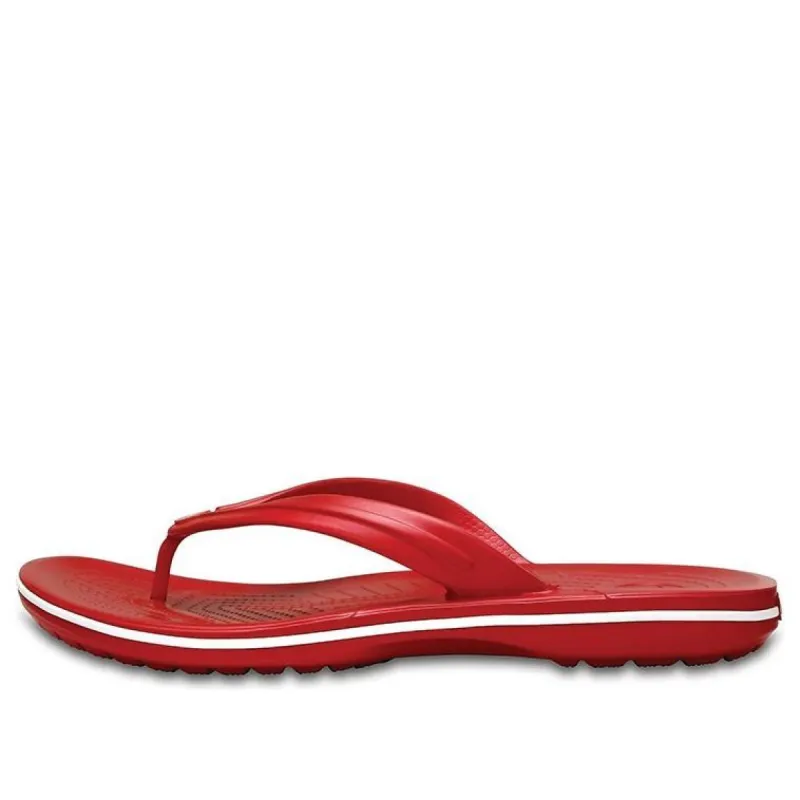 Crocs Crocband Flip Flops 'Red White' 11033-6FT sold by KicksCrew