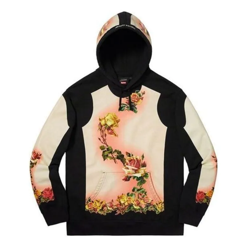 Supreme x Jean Paul Gaultier Floral Print Hooded Sweatshirt 'White Black Yellow' SUP-SS19-776 sold by KicksCrew