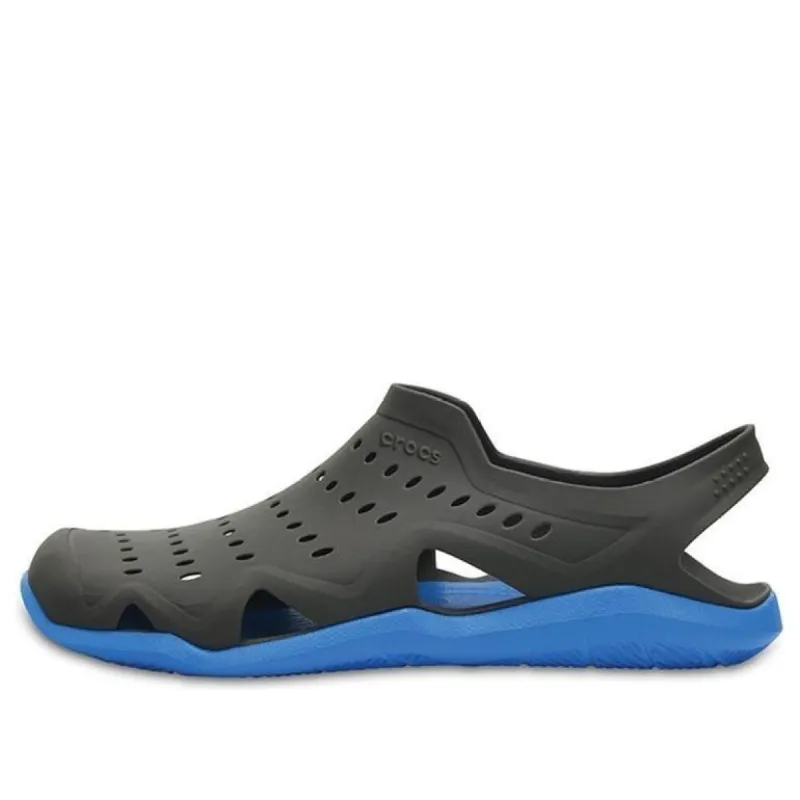 Crocs Swiftwater Wave Clogs 'Black Blue' 203963-08U sold by KicksCrew