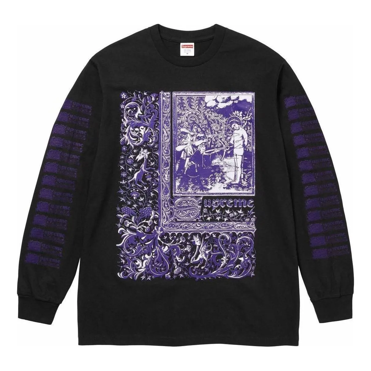 Supreme Saint Sebastian L/S T-Shirt 'Black Purple' SUP-SS24-019 sold by KicksCrew