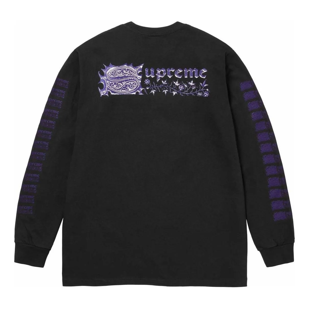 Supreme Saint Sebastian L/S T-Shirt 'Black Purple' SUP-SS24-019 sold by KicksCrew product image thumbnail 2
