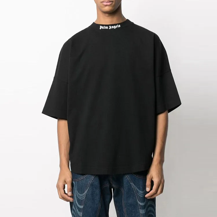 Palm Angels Classic Logo Over Tee 'Black White' PMAA002C99JER0011001 sold by KicksCrew product image thumbnail 3