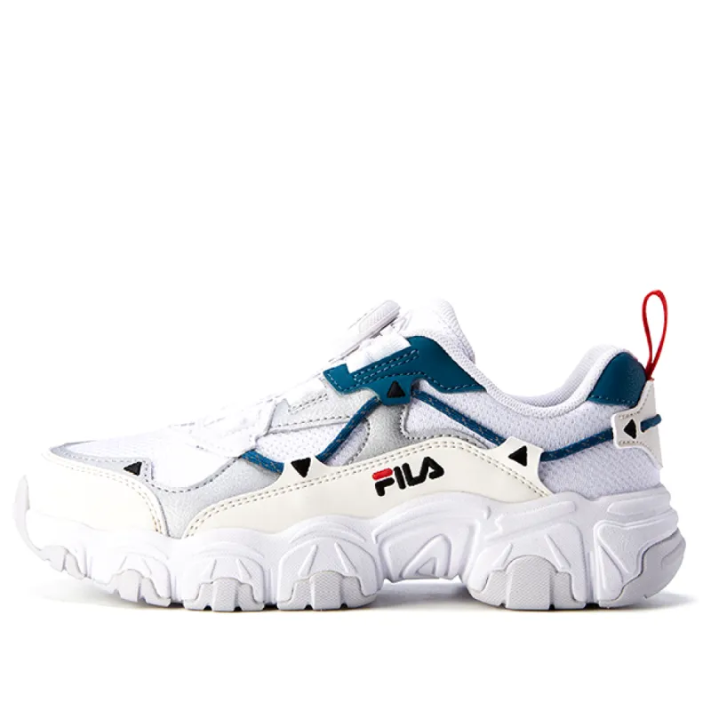 (GS) FILA Fluid Sneakers 'White Grey Teal' K15B211113FWS sold by KicksCrew