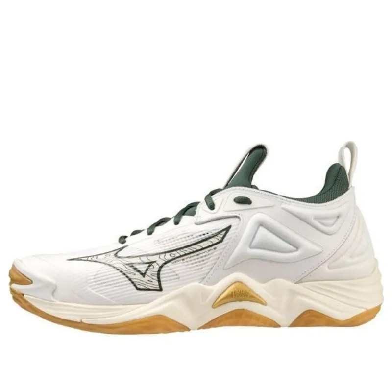 Mizuno Wave Momentum 3 'White Green Gold' V1GA231244 sold by KicksCrew
