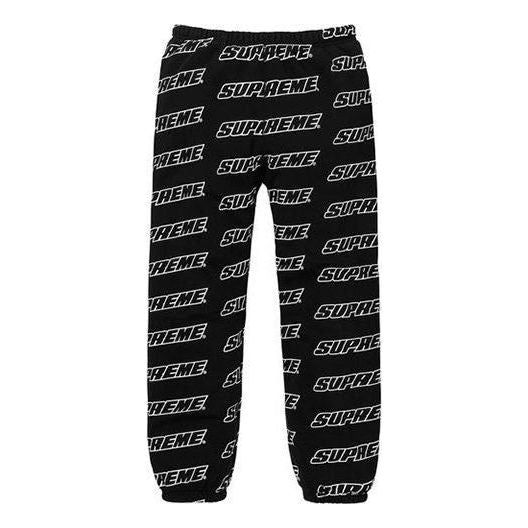 Supreme Repeat Sweatpants 'Black White' SUP-SS18-794 sold by KicksCrew
