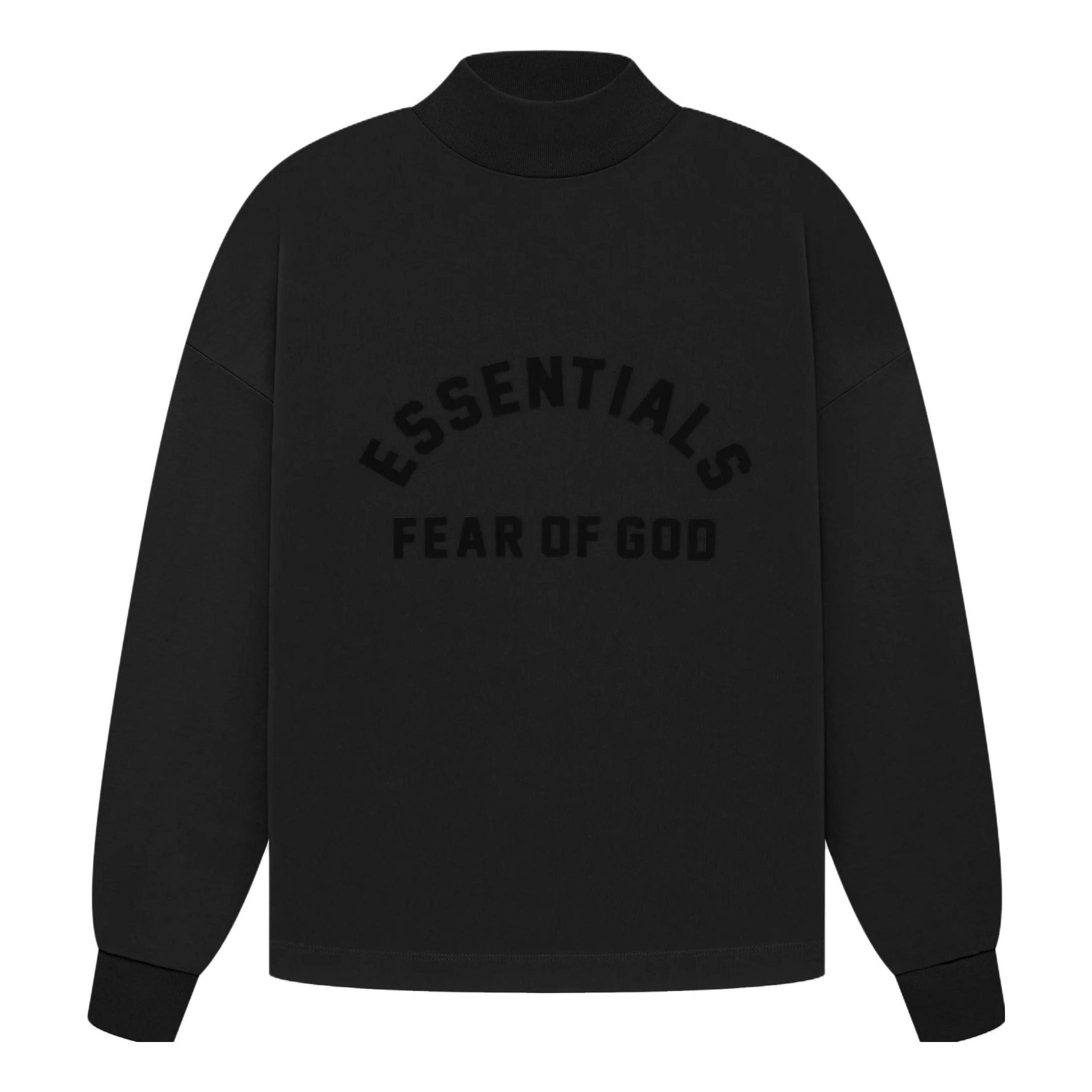 Fear of God Essentials SS23 Long Sleeve Tee 'Jet Black' 125SP232010F sold by KicksCrew