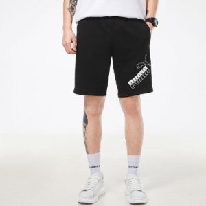 Puma Amplified Big Logo Shorts 'Black White' 588675-01 sold by KicksCrew