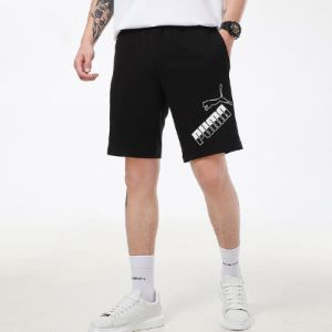 Puma Amplified Big Logo Shorts 'Black White' 588675-01 sold by KicksCrew