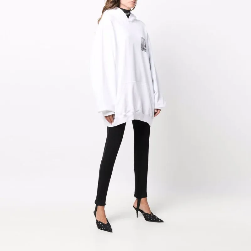 Balenciaga Barcode Cotton Hoodie 'White' 651799TKVE69040 sold by KicksCrew product image thumbnail 4