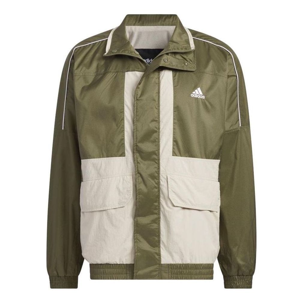 adidas Warding Oversized Fit Woven Full Zip Jacket 'Green White' IK7353 sold by KicksCrew
