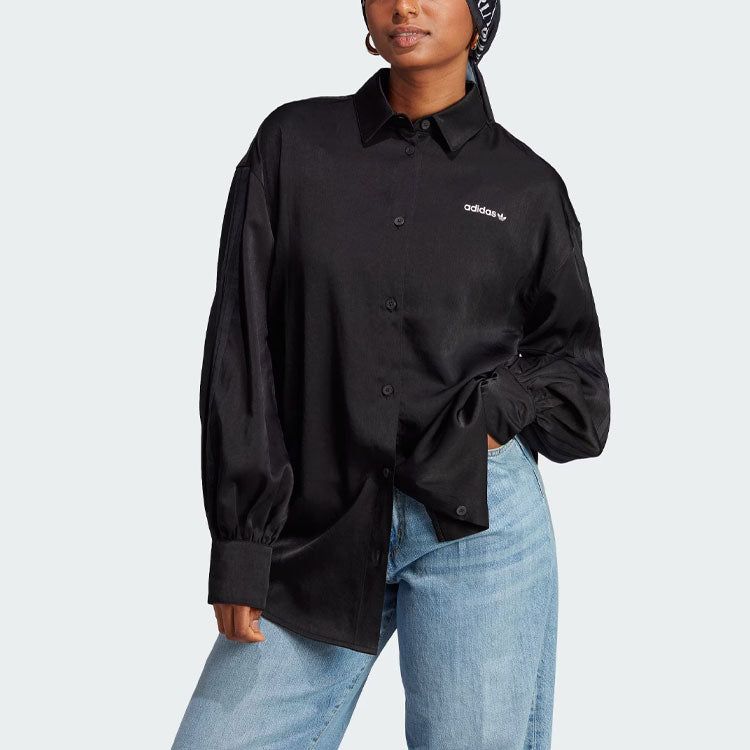 (WMNS) adidas 3-Stripes OS Shirt 'Black' IR9789 sold by KicksCrew product image thumbnail 2