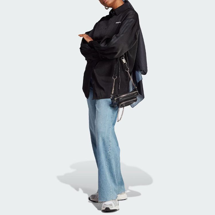 (WMNS) adidas 3-Stripes OS Shirt 'Black' IR9789 sold by KicksCrew product image thumbnail 4