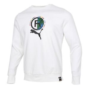 Puma Game Graphic Crewneck Sweatshirt 'White Black Green' 531416-02 sold by KicksCrew