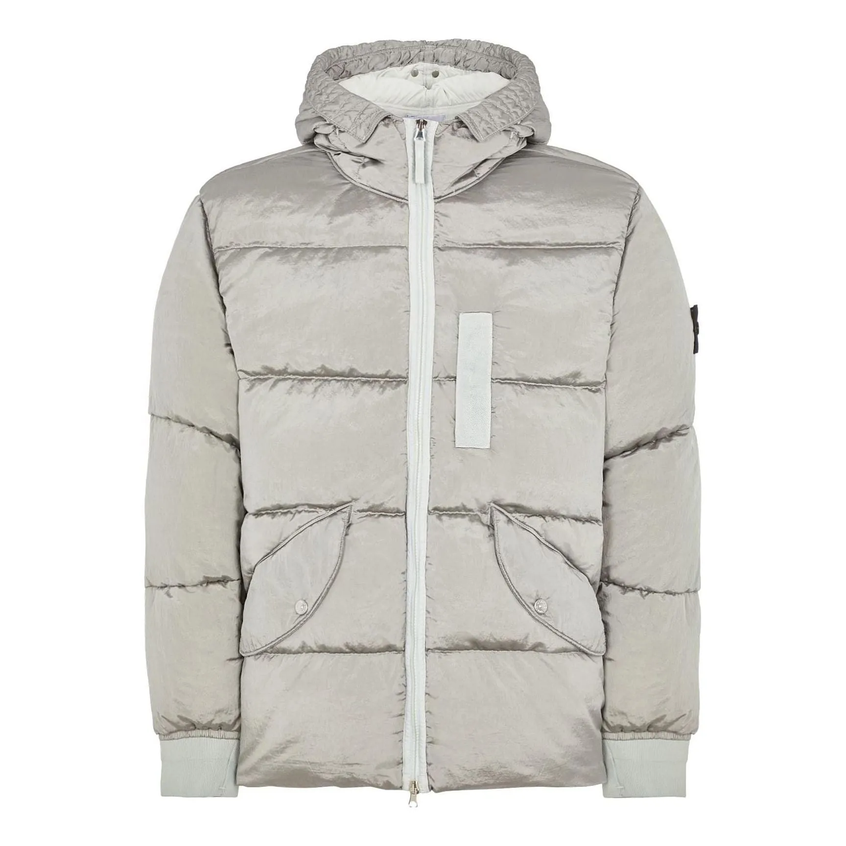STONE ISLAND Hooded Down Jacket 'Pearl Grey' 771543619-V0061 sold by KicksCrew