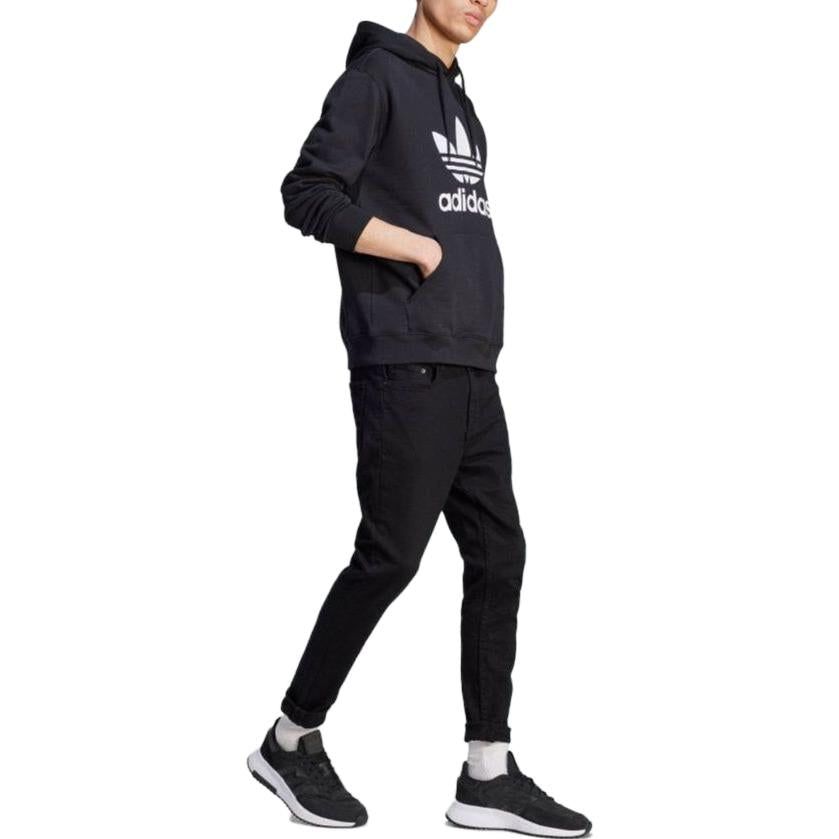 Adidas Originals Adicolor Classics Trefoil Hoodies 'Black' IM4489 sold by KicksCrew product image thumbnail 4