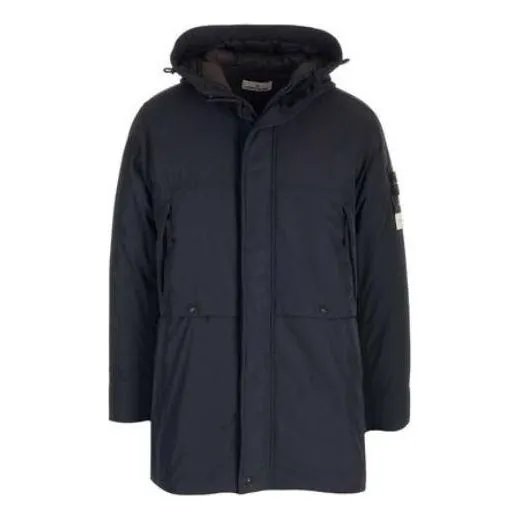 STONE ISLAND Logo Patch Hooded Parka 'Black' 791570826-V0020 sold by KicksCrew