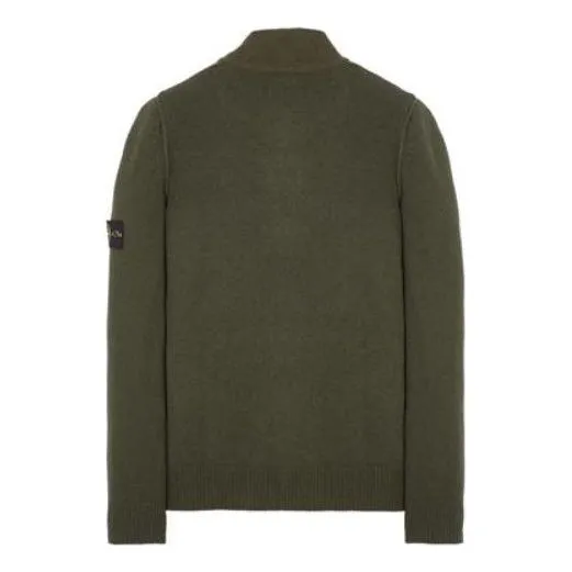 STONE ISLAND Wool Blend Cardigan 'Military Green' 7915547A3-V0058 sold by KicksCrew product image thumbnail 2