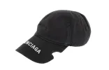 Balenciaga Hat Notch Logo Visor Cap 'Black' 697748410B21077 sold by KicksCrew