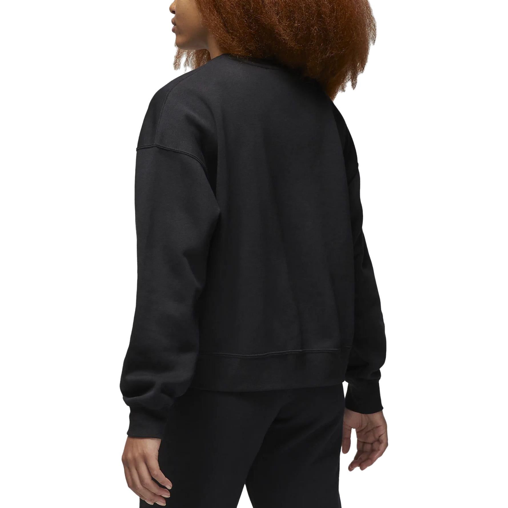 (WMNS) Air Jordan Brooklyn Fleece Crewneck Sweatshirt Asia Sizing 'Black' FN4492-010 sold by KicksCrew product image thumbnail 3