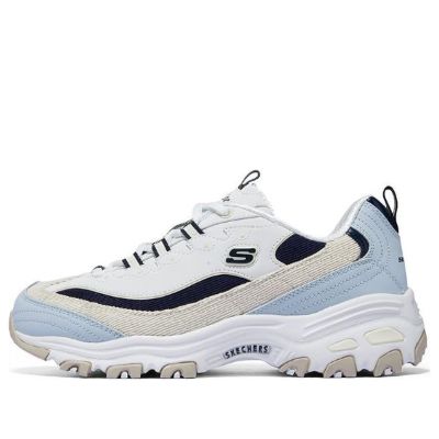 (WMNS) Skechers D'Lites Varsity Spirit Shoes 'White Blue Black' 896276-BLMT sold by KicksCrew