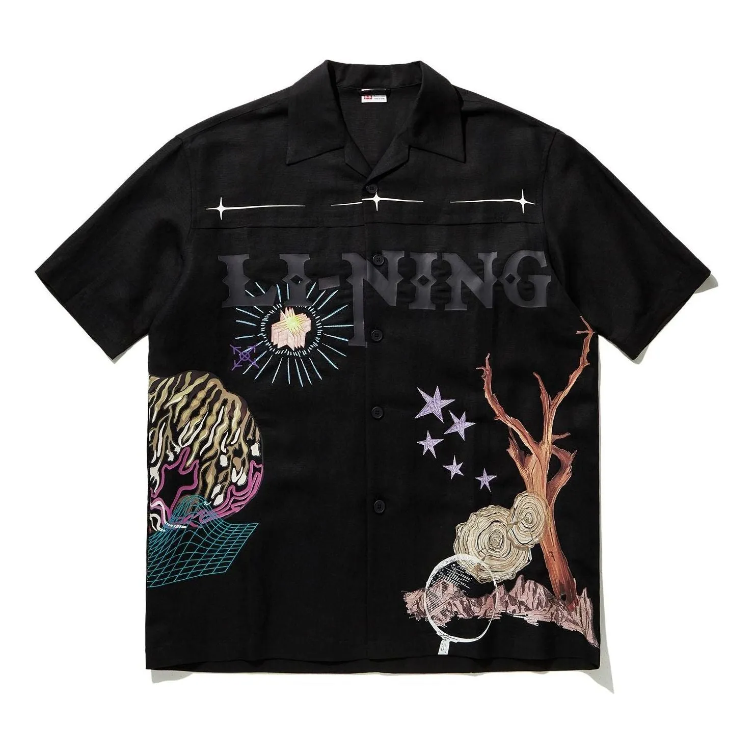 Li-Ning Graphic Shirt 'Black' ASHU047-2 sold by KicksCrew