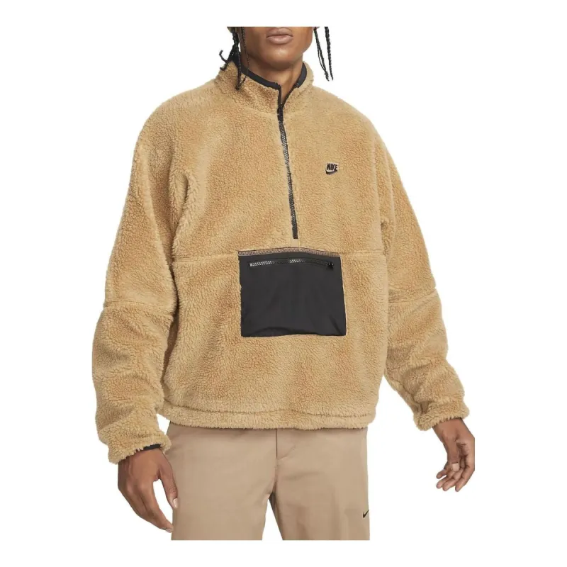 Nike Club Fleece Anorak 1/2 Zip Pullover Jacket 'Khaki' DQ4880-010 sold by KicksCrew